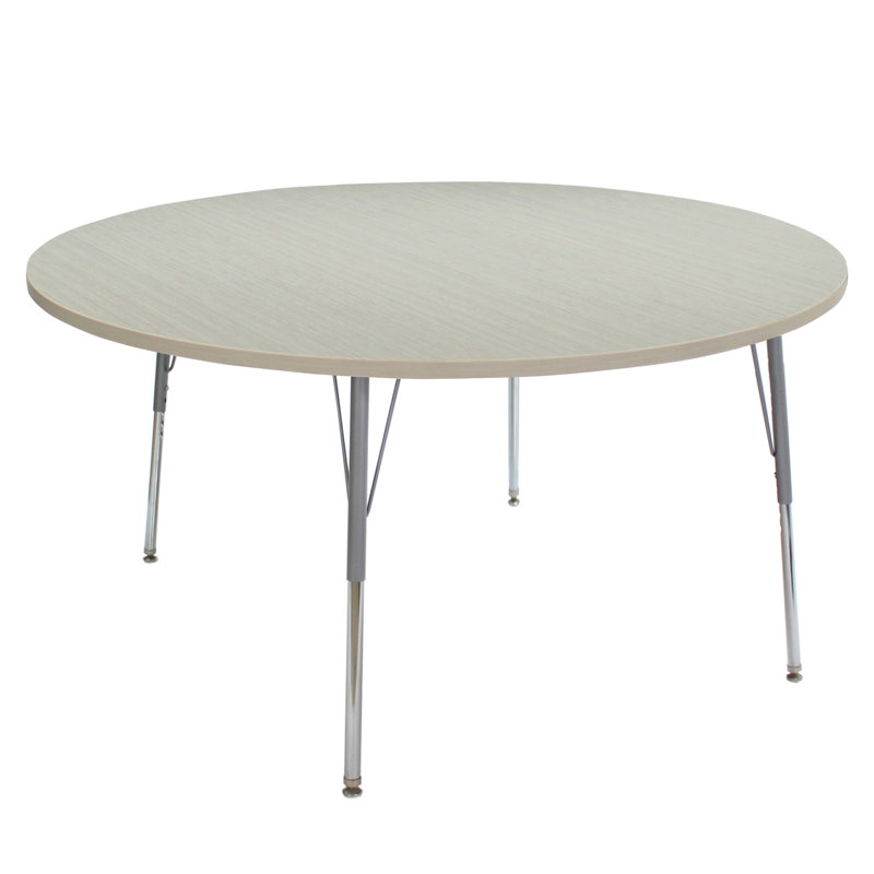 Table d'activité avec pieds réglables La Madera, Sable asiatique / argent, H 31,5 po x L 48 po x l 48 po