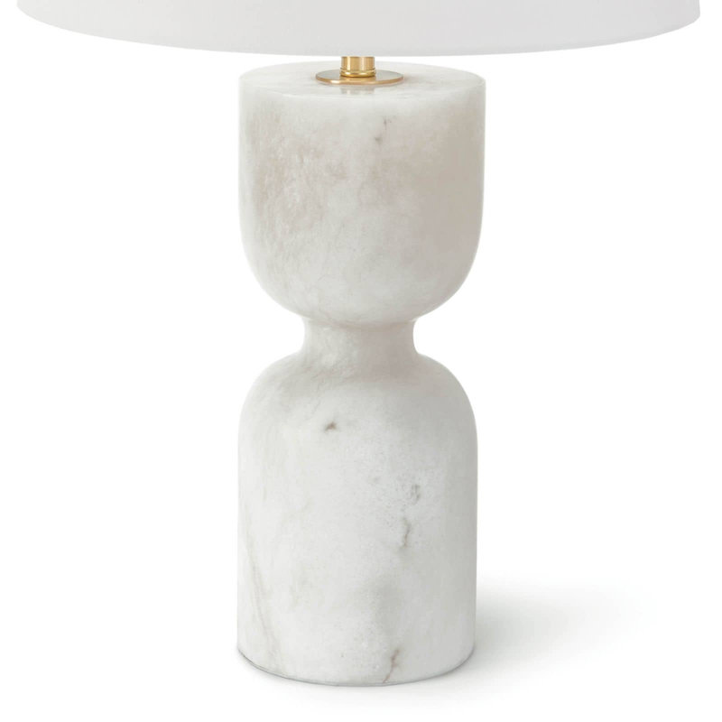 Joan Alabaster Table Lamp, 25" H x 15" W x 15" D
