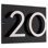 Floating Modern 6" Number Horizontal Address Plaque (2 Characters) - Brick Red/Brushed Aluminum