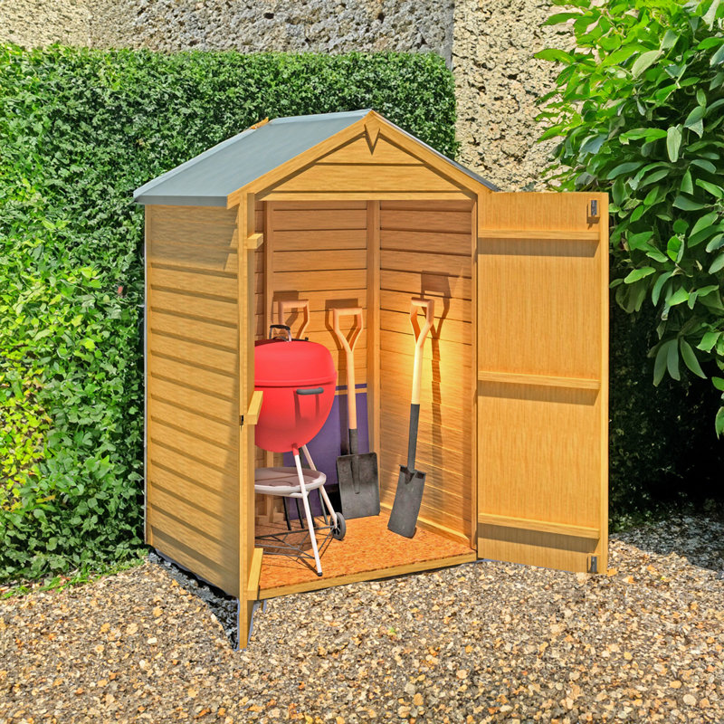 Garden Value 4 Ft. W x 3 Ft. D Overlap Apex Shed, Yes