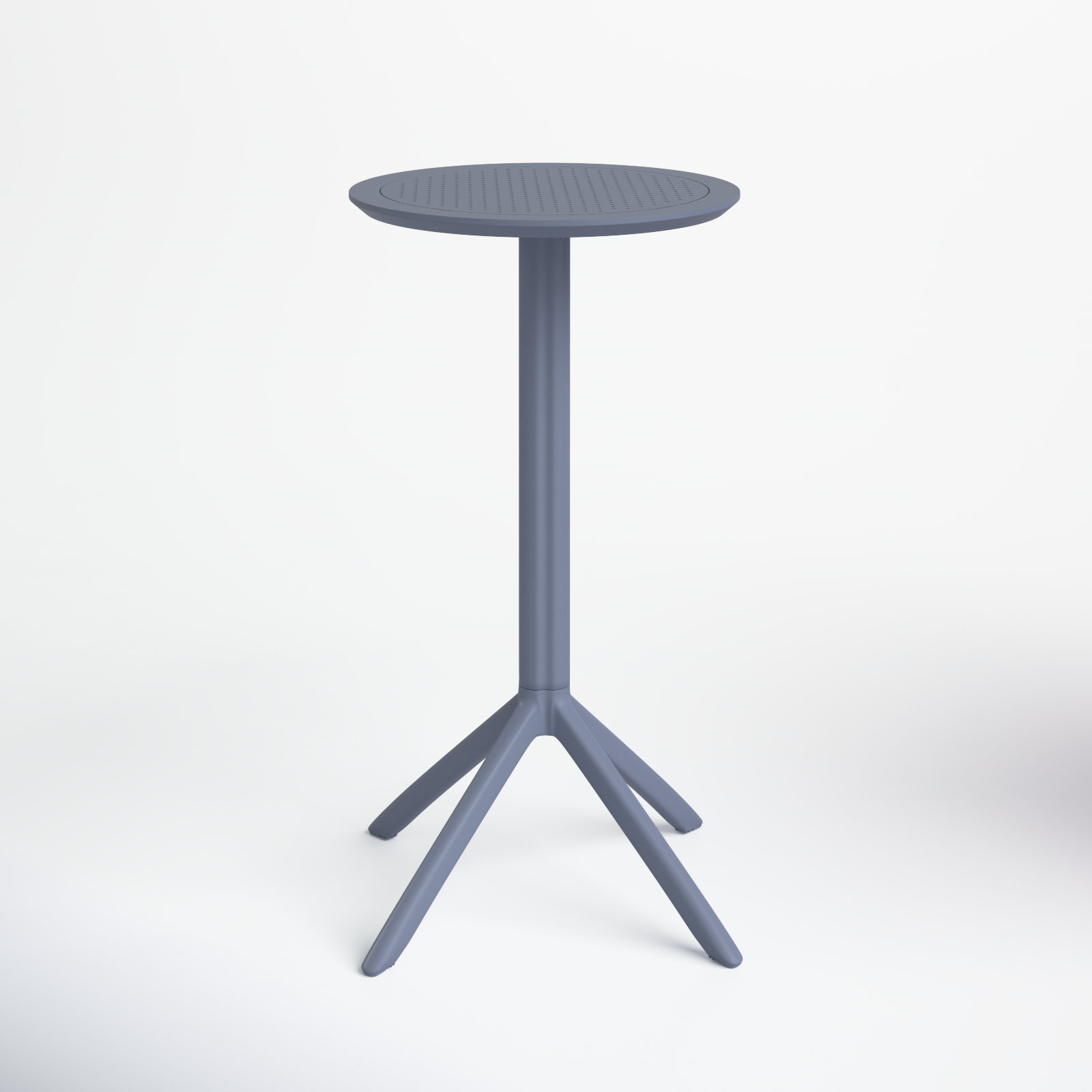 Plastic/Resin 2 - Person Round Table, Dark Gray, 42.5'' H x 23.6'' W x 23.6'' L