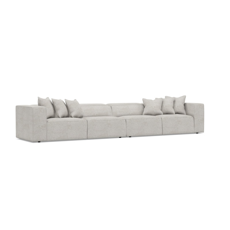 Bliss Sectional, Light Gray Polyester