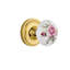 Classic Rosette with White Rose Porcelain Door Knob-574950052-594234877