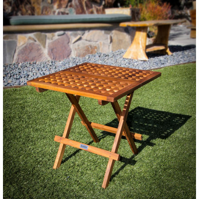 Table d’appoint pliante teck Brumiss