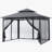12 Ft. W x 10 Ft. D Steel Patio Gazebo The Soft Roof Gazebos-61851536