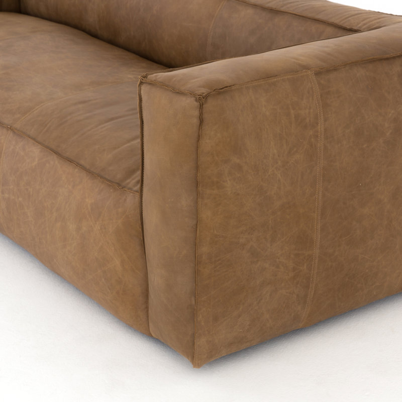 Nolita Sofa, Saiko Natural Top Grain Leather