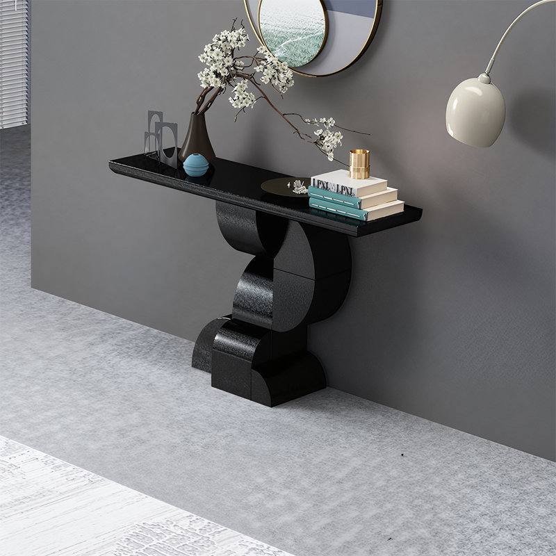 Console Modern Minimalist Art Design, Noir, H 35,43 po x l 47,24 po x P 15,75 po