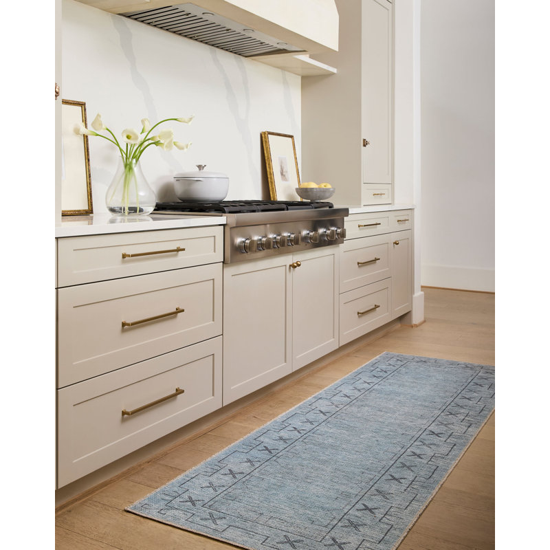 Becki Owens X Livabliss Casita Machine Woven Rug, Runner 2'7" x 7'10", Blue