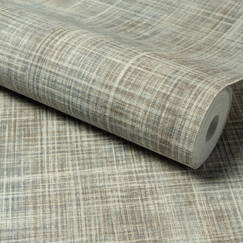 Structured Walls Collection Brushed Texture Wallpaper Roll, Blue