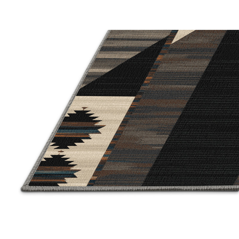  Tapis lavable Mountain Shadow Southwestern, Carré 5 pi