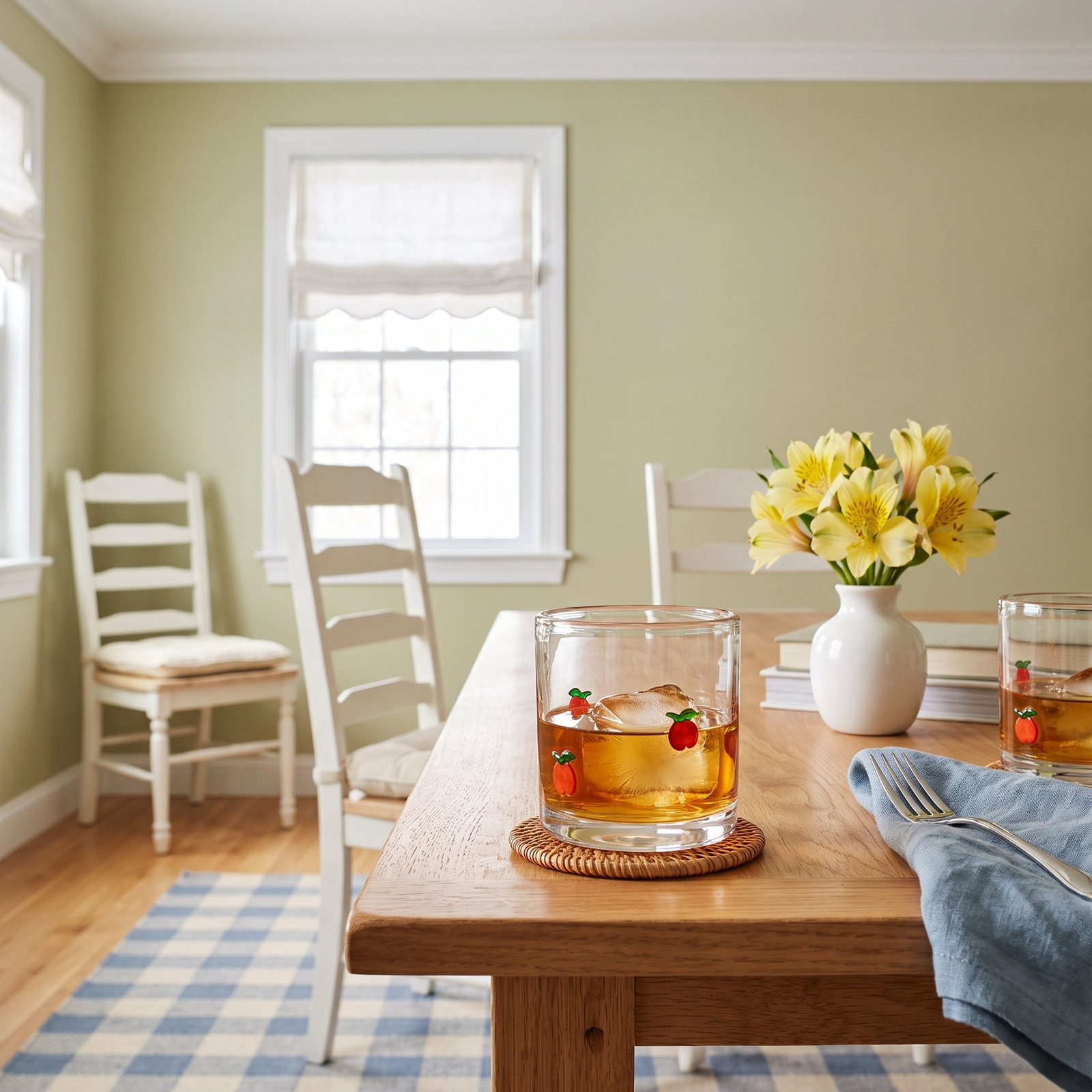 Peach Old Fashioned Glass