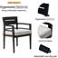 Table carrée de 40 po avec trou pour parasol et 4 chaises Ember