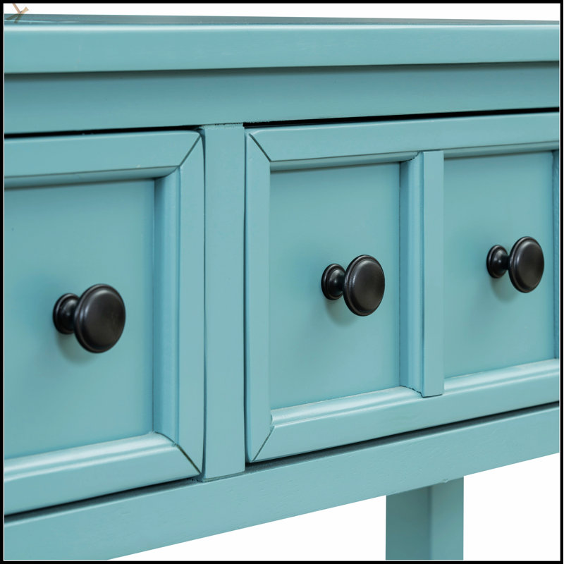 Console rustique avec deux tiroirs de tailles différentes pour le rangement et la présentation dans les petits espaces