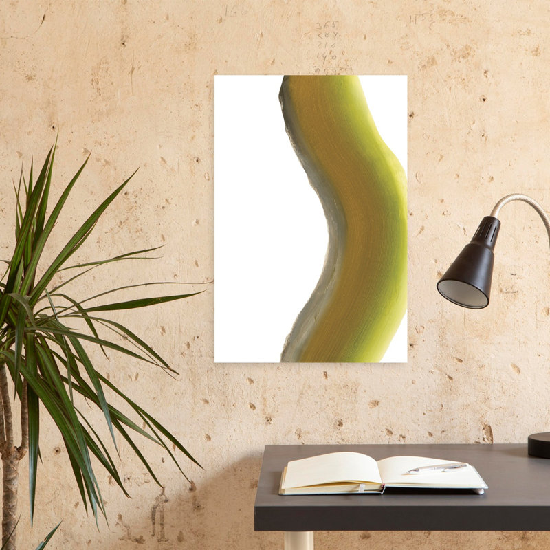 Verdoyant arc abstrait, paysage biologique moderne, art mural, H 24 po x l 16 po