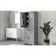 Grand rangement pour salle de bain gris - capacité de 22 lb, tablette réglable facile à assembler-1458117480