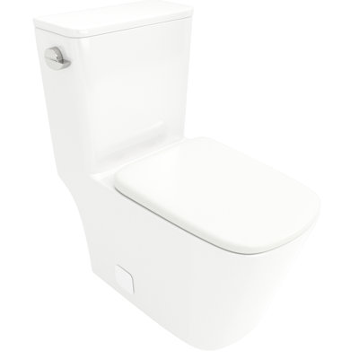 Sleek Ceramic Toilet With Gentle And Economical Flushing - Soft Closing Seat, Siphon Flushing, Low Water Absorption, Thrifty One Piece Smooth Flush Experience Close Pleasant
