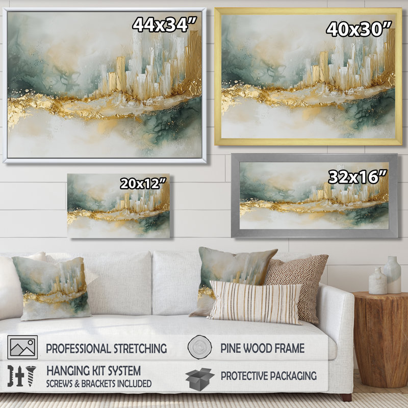 Schmid - Abstract Wall Art, Toile tendue sur cadre, H 12 po x l 20 po, Ne s’applique pas