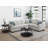 Beland Chenille Upholstered Sleeper Sectional Sofa Greige