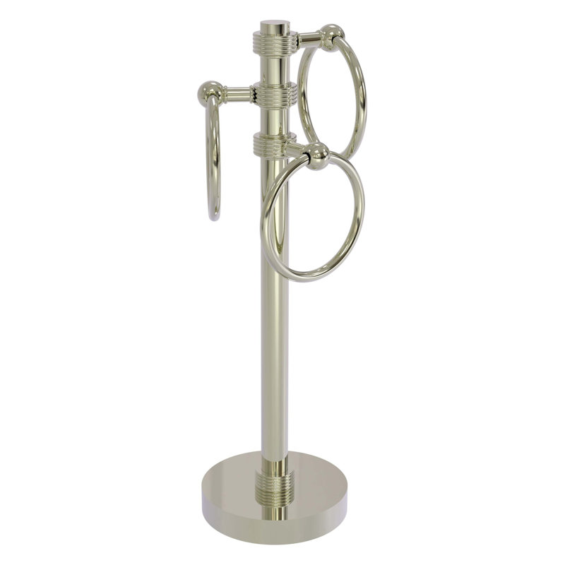 Porte-serviettes en anneau 3 balançoires, Nickel poli