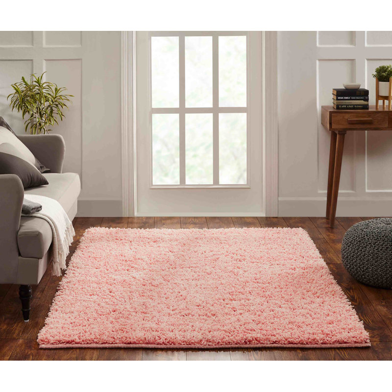 Tapis rosé fait à la main Mecosta, 60 po x 84 po