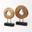 Rene Brown and Black Wood Log Cross Section Tabletop Sculpture-29351638