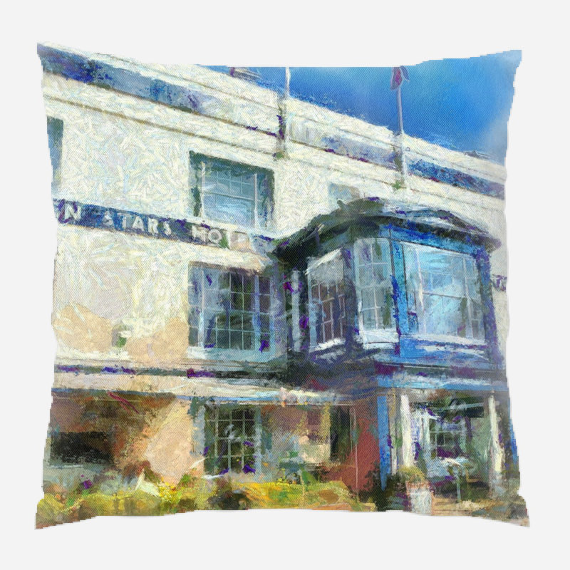 Whalan Pub Throw Pillow, Microsuede, Indoor