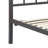 ClickDecor Evans Platform Bed Frame with Matte Black Metal Headboard-1950454394