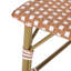 De 2 extérieurs - Design français, rouge rouille / blanc, cadre en aluminium avec finition pour le style jardin, décoration