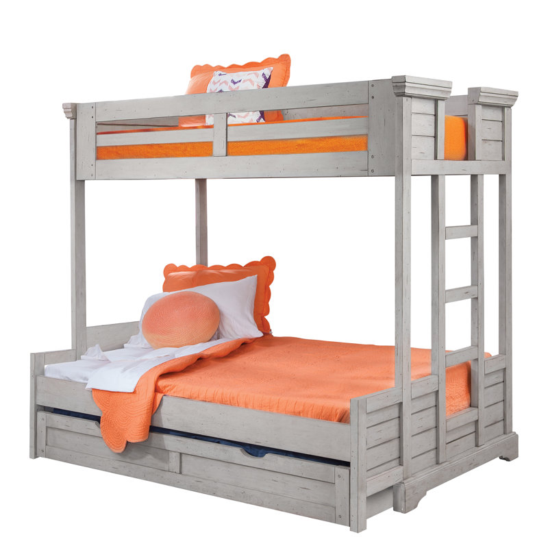 Benedith Bunk Bed with Trundle by Rosecliff Heights, Twin Over Full