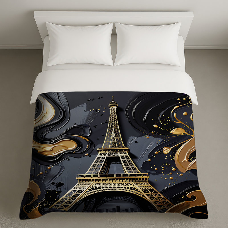 Housse de couette Eiffel Eiffel Bedding Architecture Art Deco, Lit simple