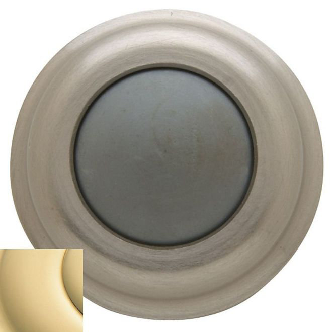 Brass Wall/Handle Bumper, Non-Lacquered Brass
