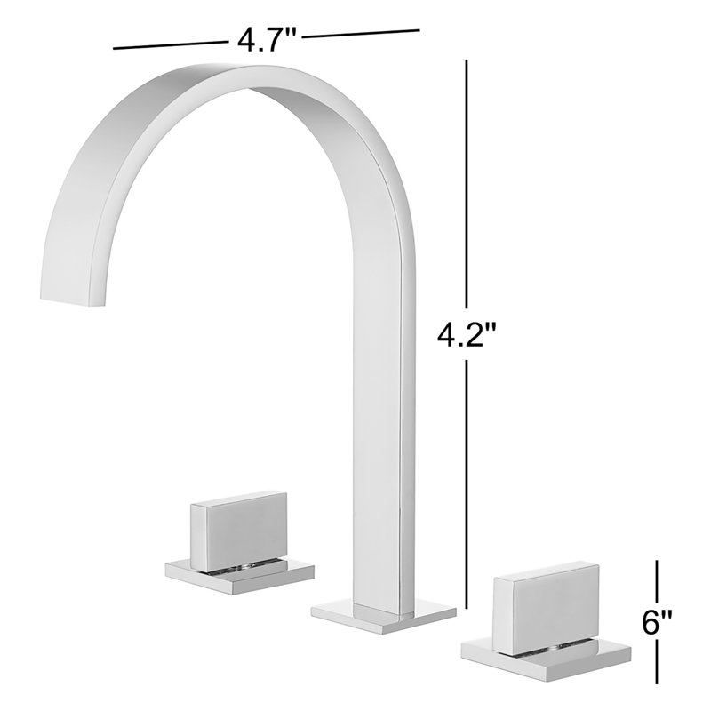 Widespread 2-handle Bathroom Faucet with Drain Assembly, Polished Gold