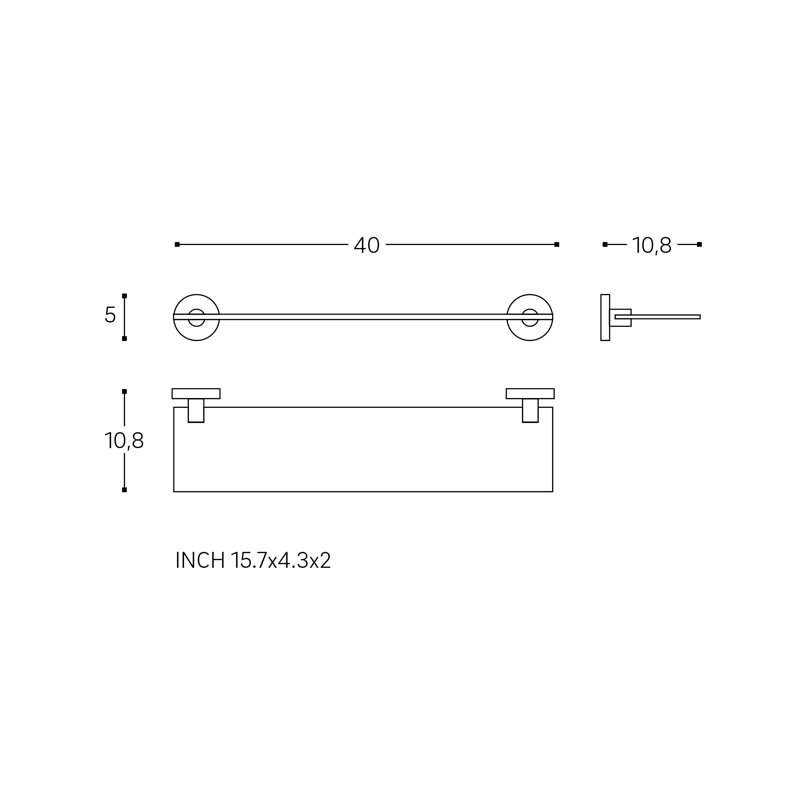 Floating Shelf, Chrome