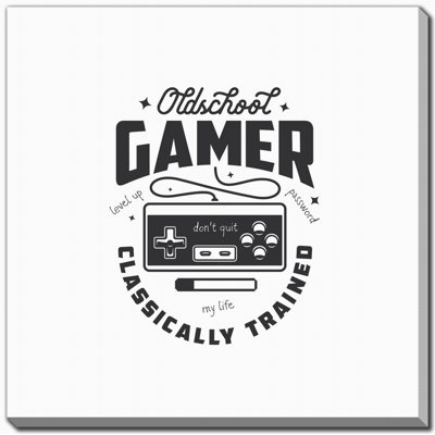 Art mural sur toile Old School Gamer
