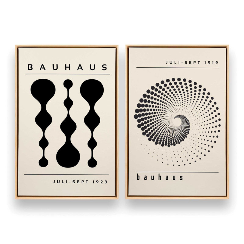 Bauhaus in Motion Duo Canvas Prints, Toile tendue, H 12 po x l 16 po x P 1,25 po