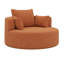 Fauteuil d'appoint pivotant avec 3 coussins amovibles-115839031
