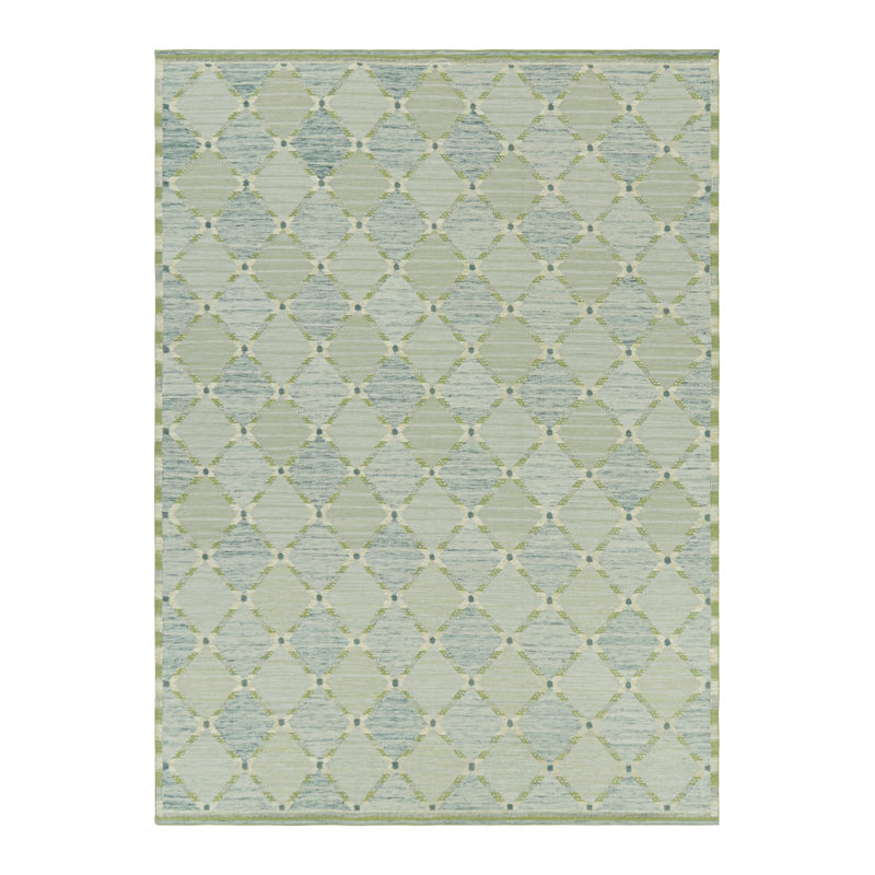 Scandinavian Wool Geometric Area Rug, Rectangle 14' x 20'