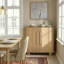 Buffet de rangement 2 portes Lumo, 31,5 po, pieds arrondis en bois