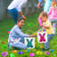 Paquet de 3 paniers à œufs de Pâques pour enfants, toile avec paniers de lapin de Pâques personnalisés