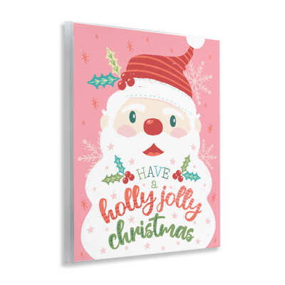 «Holly Jolly Santa on Pink», art mural par Brandi Powell