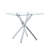 Modern Bar Table With Tempered Glass Top And Sturdy Cross-Leg Design-1877912671