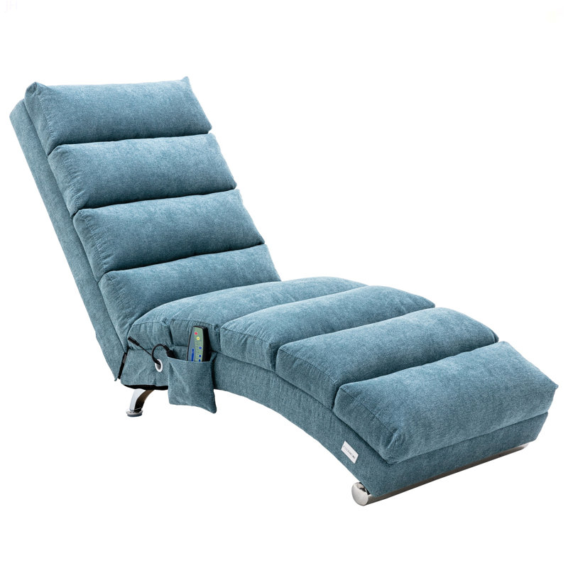Ergonomic Electric Massage Long Lounger With 5 Modes For Office, Living Room,Bedroom, Blue