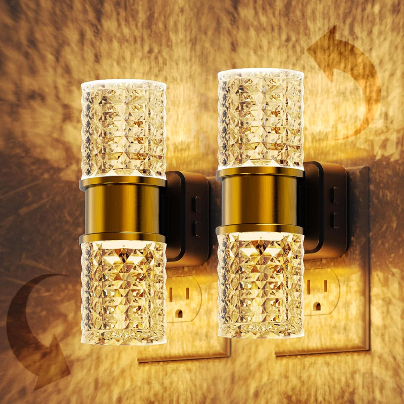 LED Night Light,Dimmable Night Lights Plug into Wall,2 Pack 0-100LM Adjustable Brightness LED Night Light