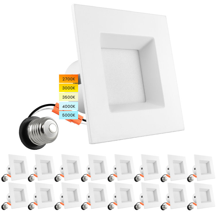 4" Selectable CCT New Construction LED Retrofit Recessed Can Light