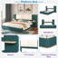 Lit plateforme tapissier avec tablettes-742419365-742419367