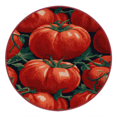 Washable Tomato Beefsteak Vegetables Area Rug