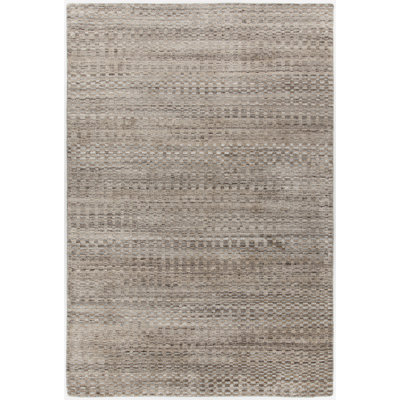Tapis brun en laine tissé à la main Krueger