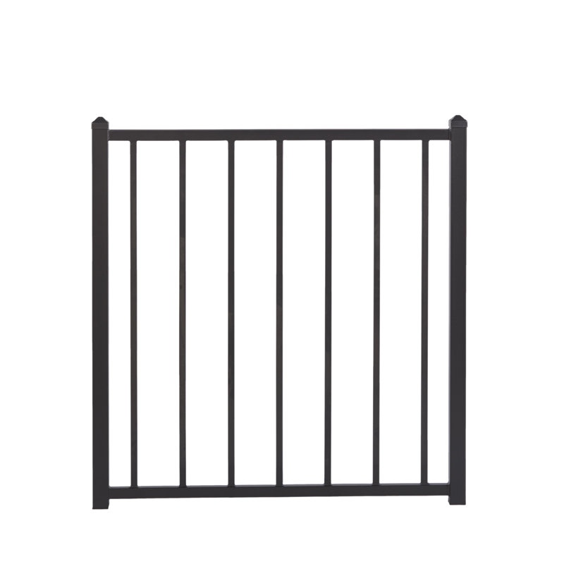 Barrière en acier Fe26, H 34 po x l 35 po, Noir