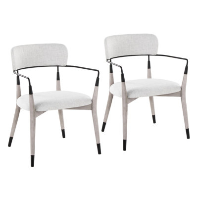 Chaise en tissu avec détails en métal -