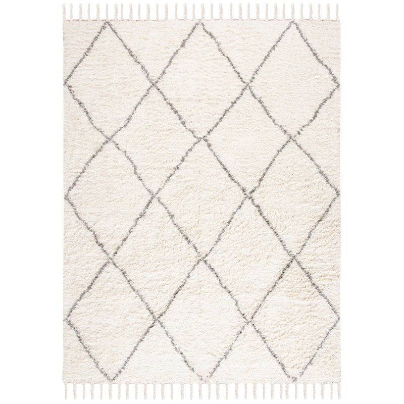 Powell Hand Woven Wool Geometric Rug, Rectangle 8' x 10'